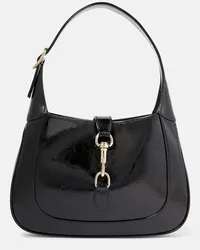 Gucci Schultertasche  Jackie Small aus Lackleder Schwarz