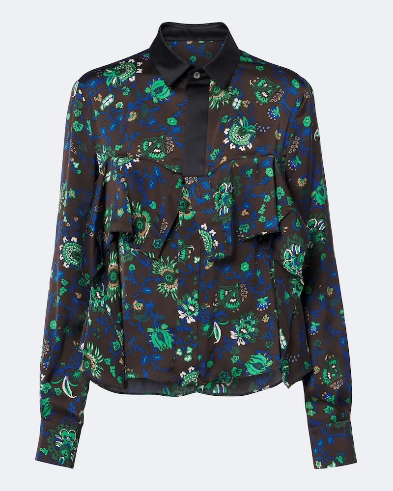 Sacai Bedruckte Bluse Braun