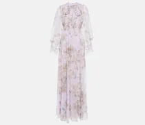 Bedruckte Robe Chiara aus Seide