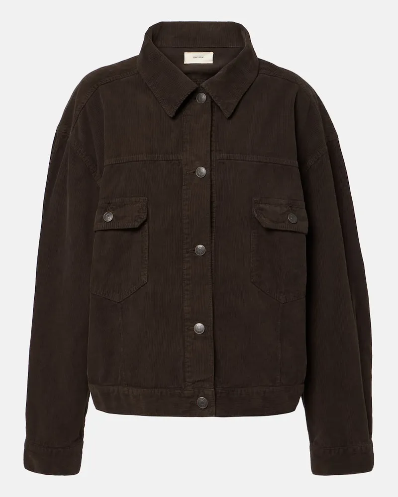 The Row Jacke Ness aus Baumwoll-Cord Braun