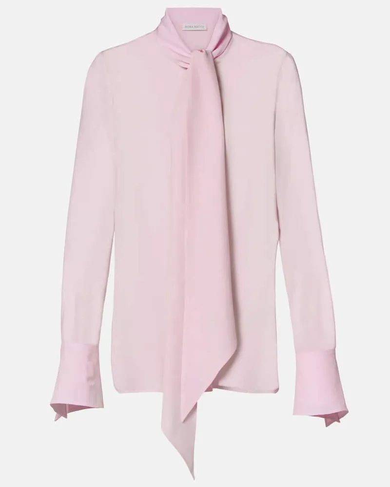 Nina Ricci Hemd Lavallière aus Crêpe de Chine aus Seide Pink