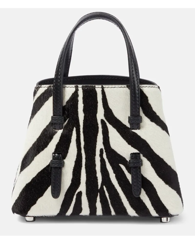 Alaïa Alaia Tote Mina 16 Micro aus Kalbshaar Multicolor