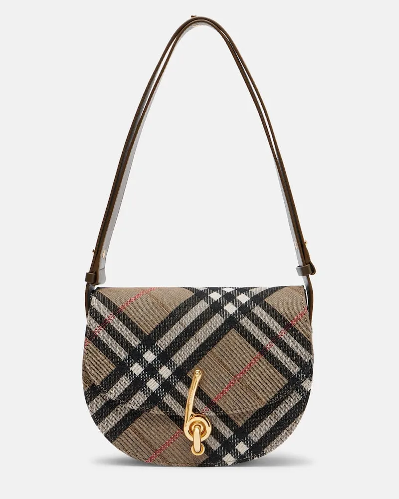 Burberry Schultertasche Bridle Burberry Check Small Braun
