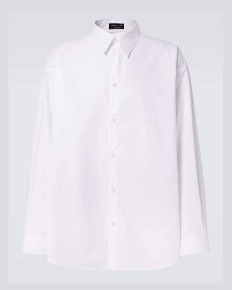Balenciaga Oversize-Hemd aus Baumwolle Weiß