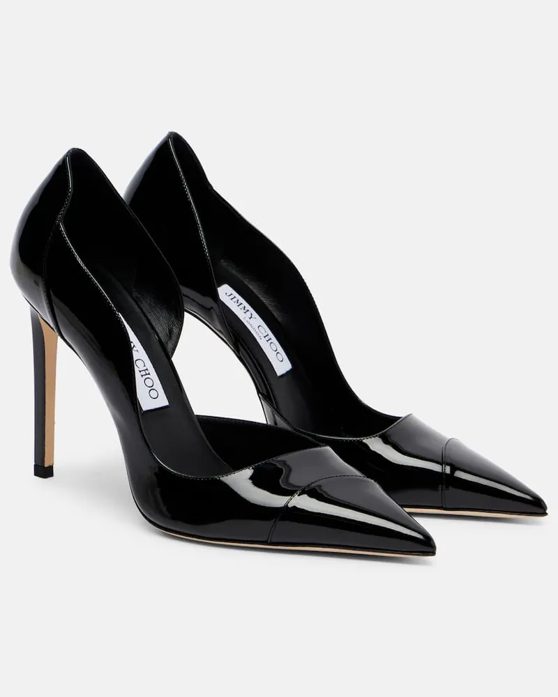 Jimmy Choo Pumps Brigitte 100 aus Lackleder Schwarz