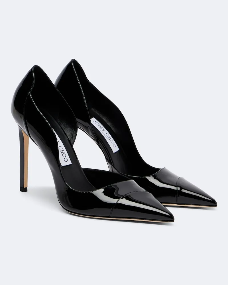Jimmy Choo Pumps Brigitte 100 aus Lackleder Schwarz