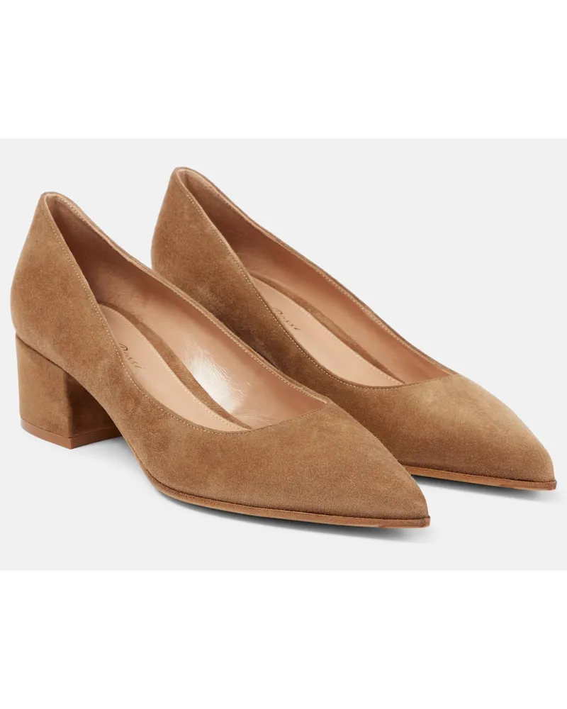 Gianvito Rossi Pumps Piper 45 aus Veloursleder Braun