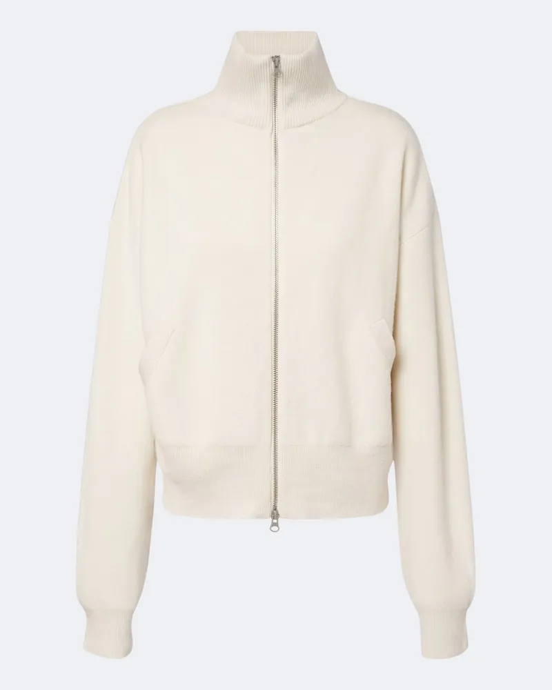 extreme cashmere Jacke N°385 Xtra Cute aus Kaschmir Weiß