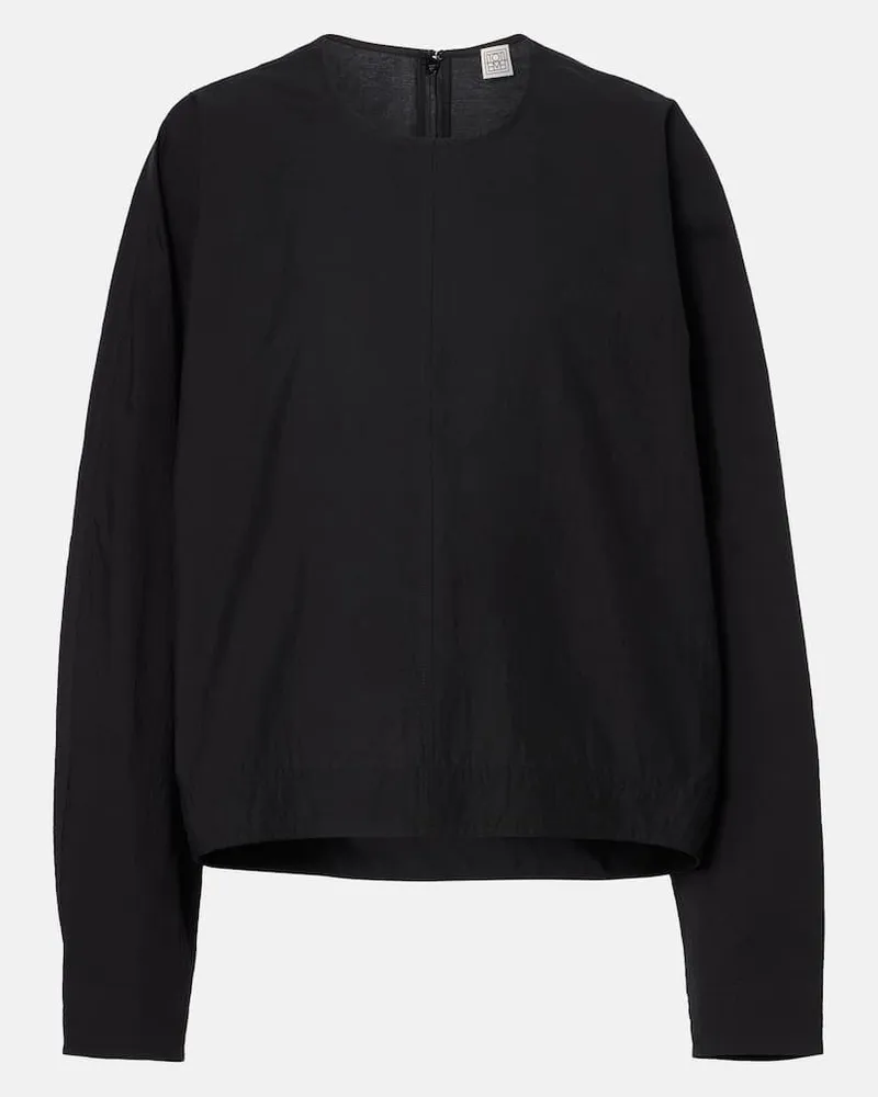 Totême Longsleeve aus einem Baumwollgemisch Schwarz
