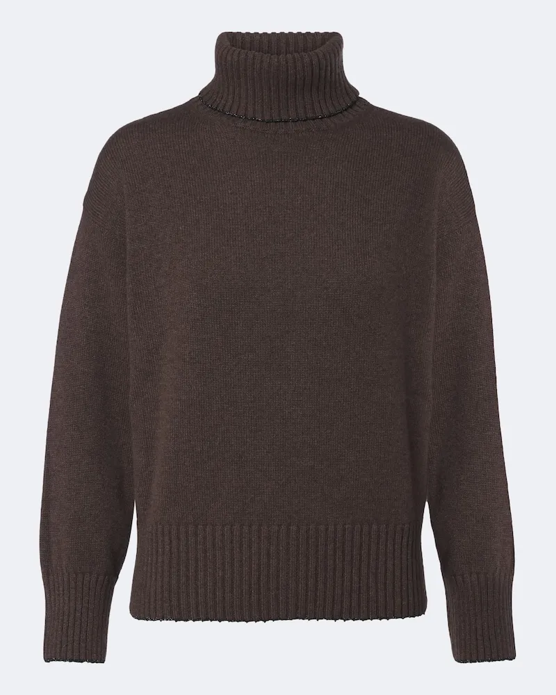 Eleventy Rollkragenpullover aus Kaschmir Braun