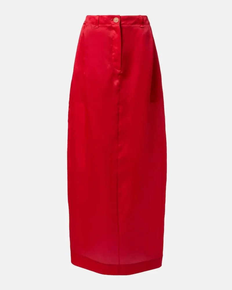 KHAITE Maxirock Lucian aus Seidenorganza Rot