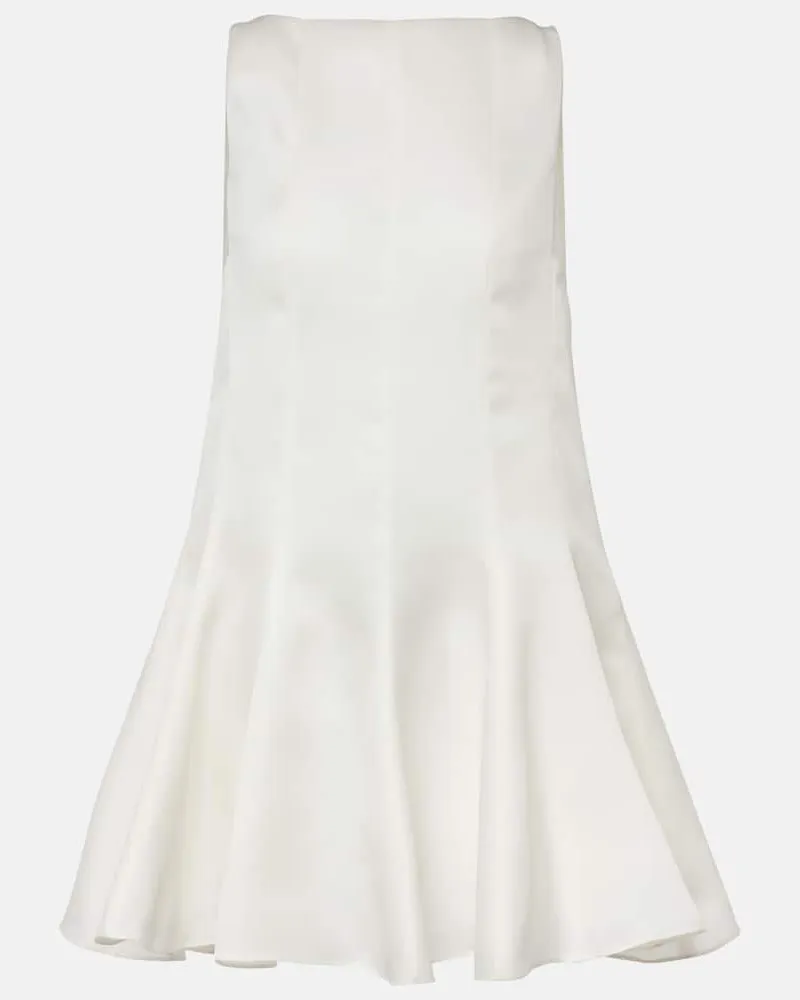 KHAITE Minikleid Mags aus Seide Weiß