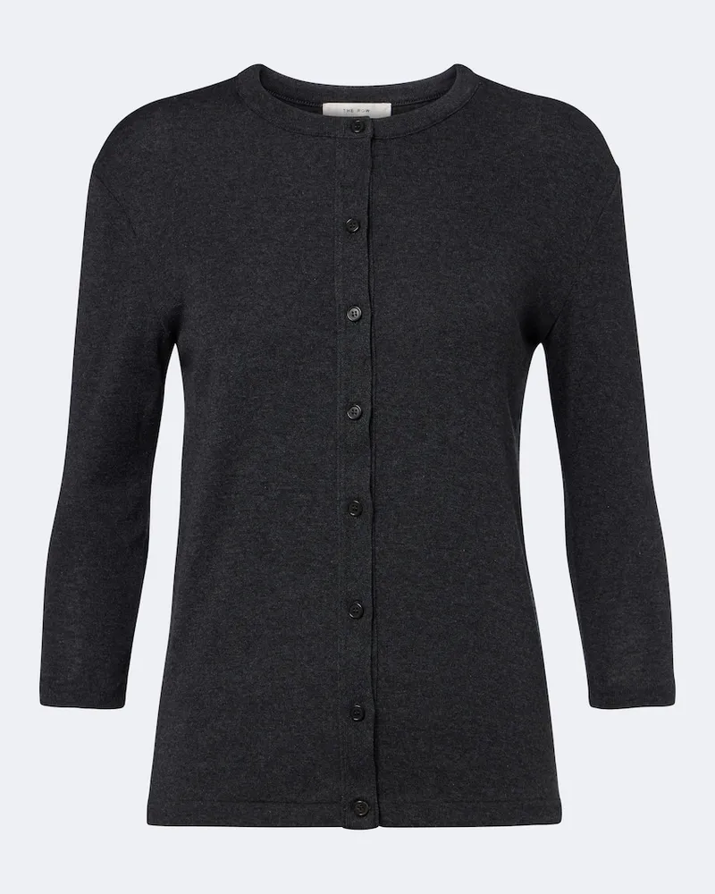 The Row Cardigan Alena aus Baumwolle, Kaschmir und Seide Grau