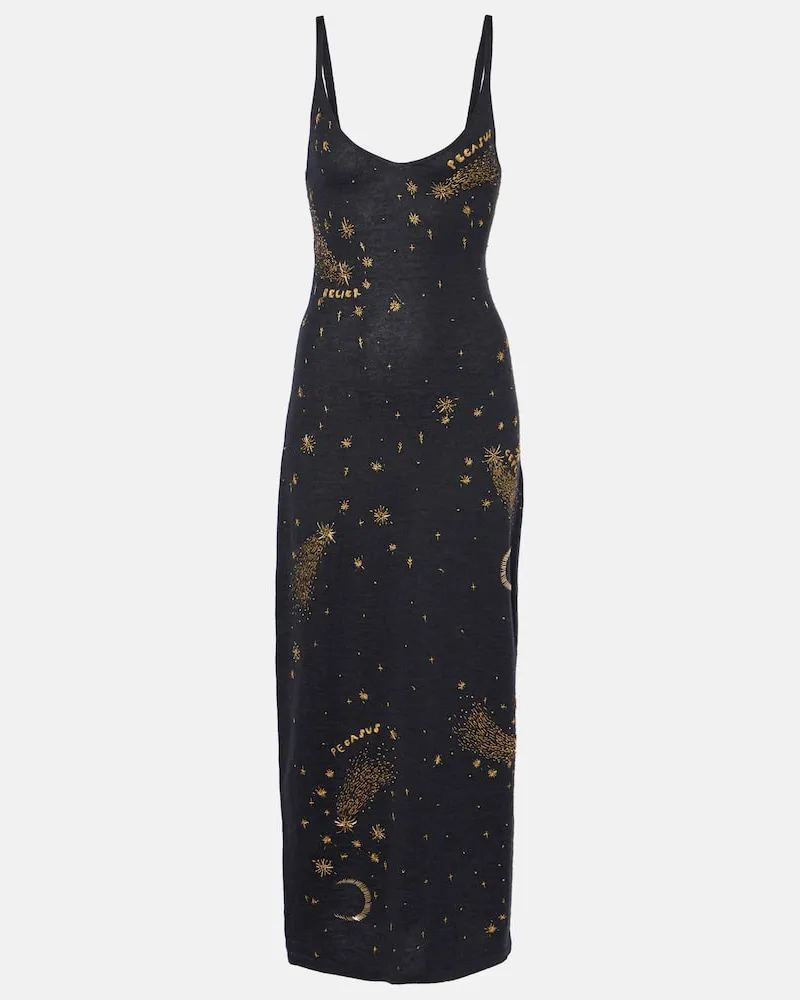 Altuzarra Robe Denise aus Wolle und Seide Blau