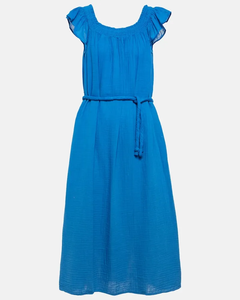 Velvet Midikleid Justine aus Baumwolle Neutral