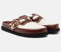 Clogs Boston aus Canvas mit Leder