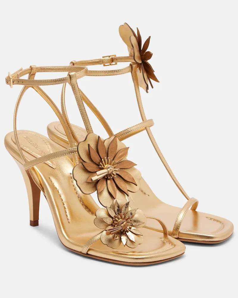 Zimmermann Sandalen Belara aus Metallic-Leder Gold