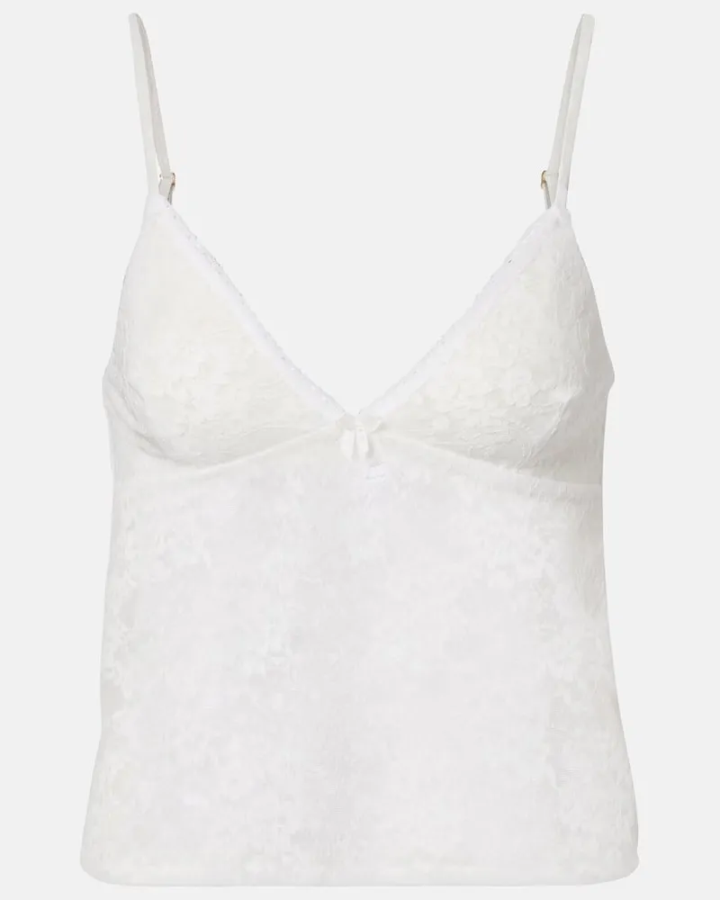 BANANHOT Top Cami aus Spitze Weiß