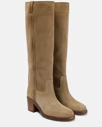 Isabel Marant Stiefel Seenia aus Veloursleder Beige