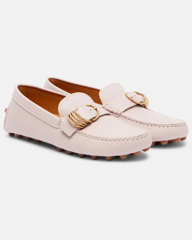 TOD'S Mokassins Gommino Micro aus Leder Pink