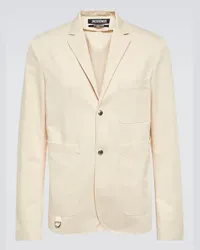 Jacquemus Blazer La Veste Jean aus Baumwolle und Leinen Beige