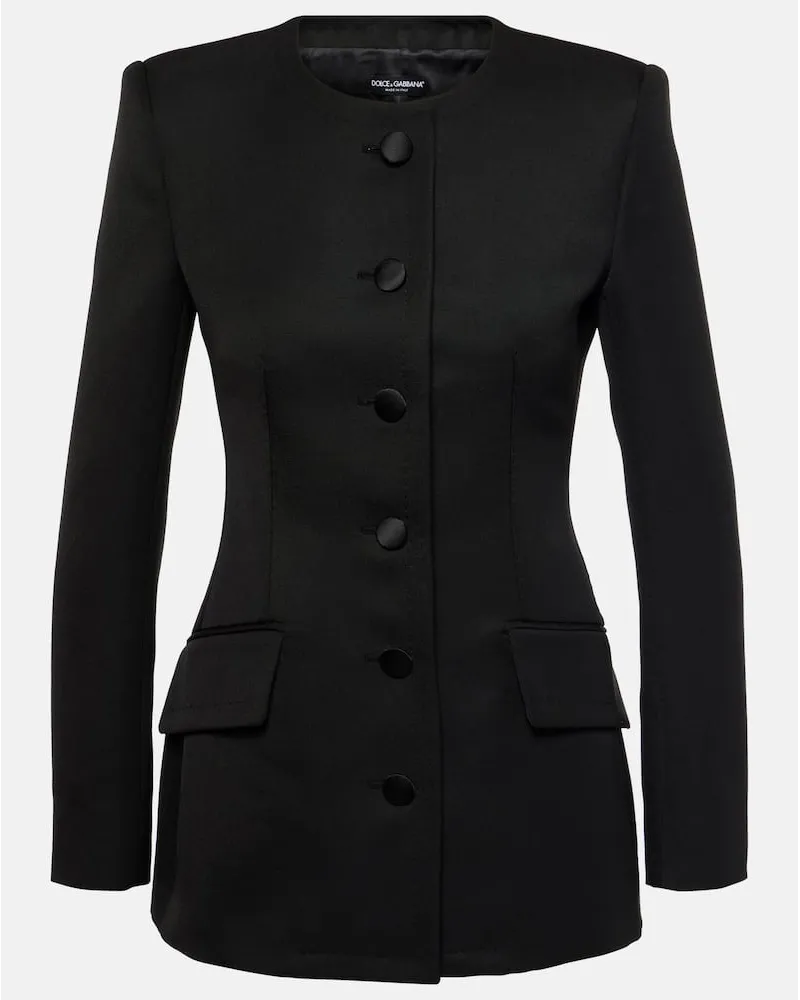 Dolce & Gabbana Blazer aus Crepe Schwarz