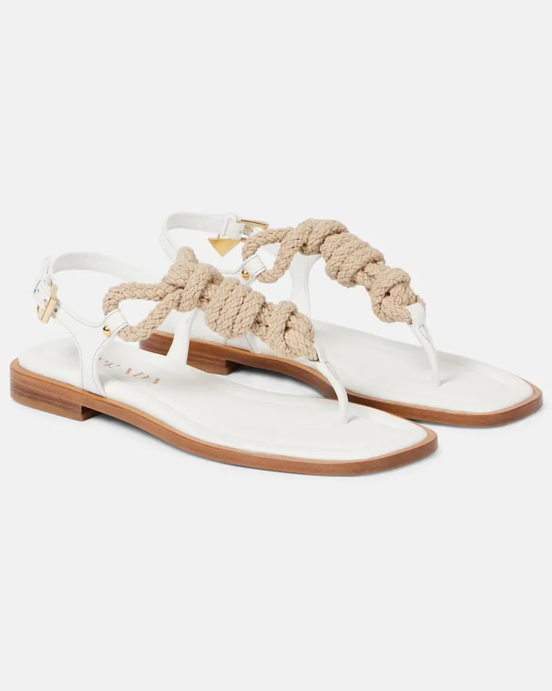 Prada Sandalen mit Leder Weiß