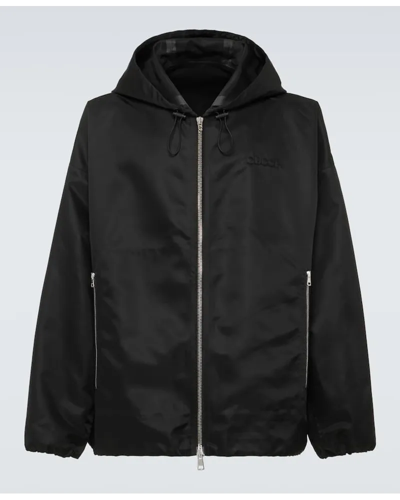 Gucci Blouson aus Twill Schwarz