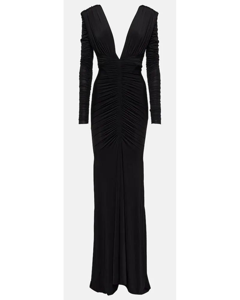 Alex Perry Robe Dalton Schwarz