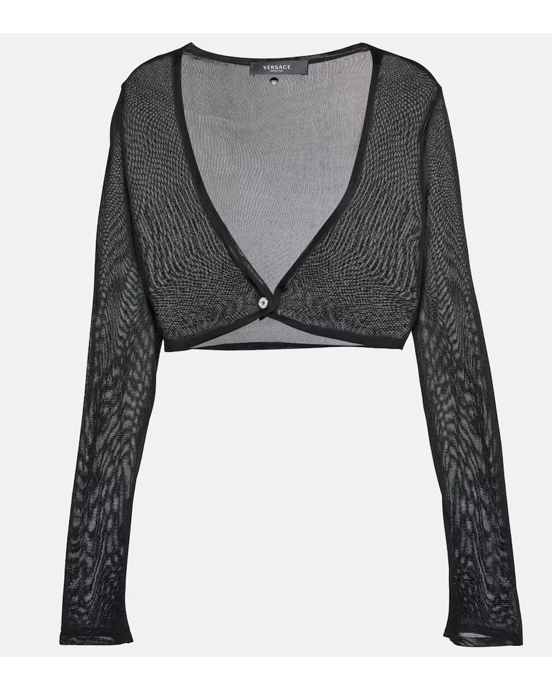 Versace Cropped-Cardigan Medusa Schwarz