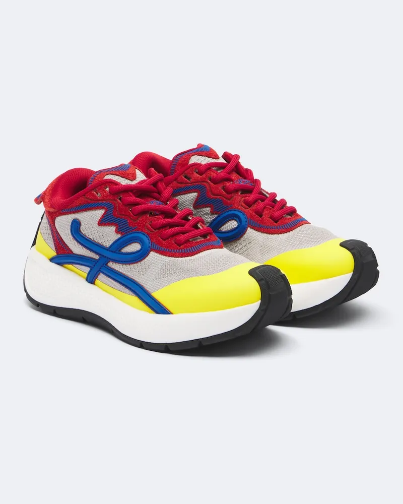 Loewe Sneakers Pogo mit Veloursleder und Mesh Multicolor
