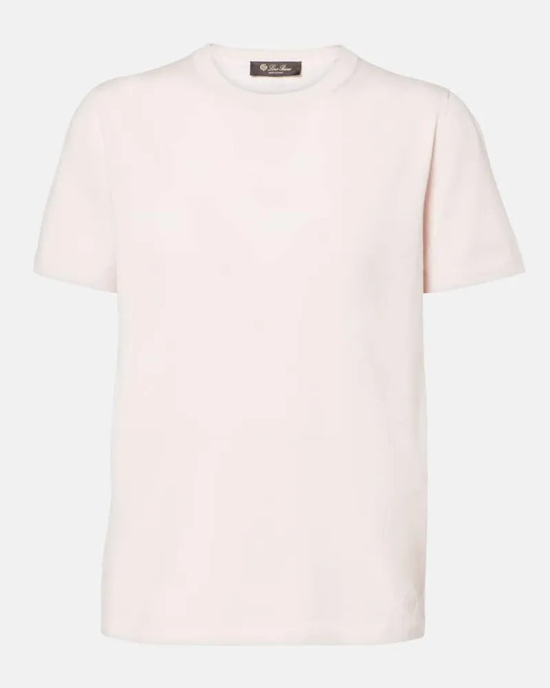 Loro Piana T-Shirt Angera aus Baumwoll-Jersey Rosa