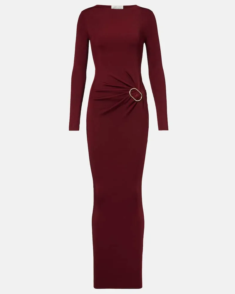 Roland Mouret Maxikleid aus Jersey Burgunderrot