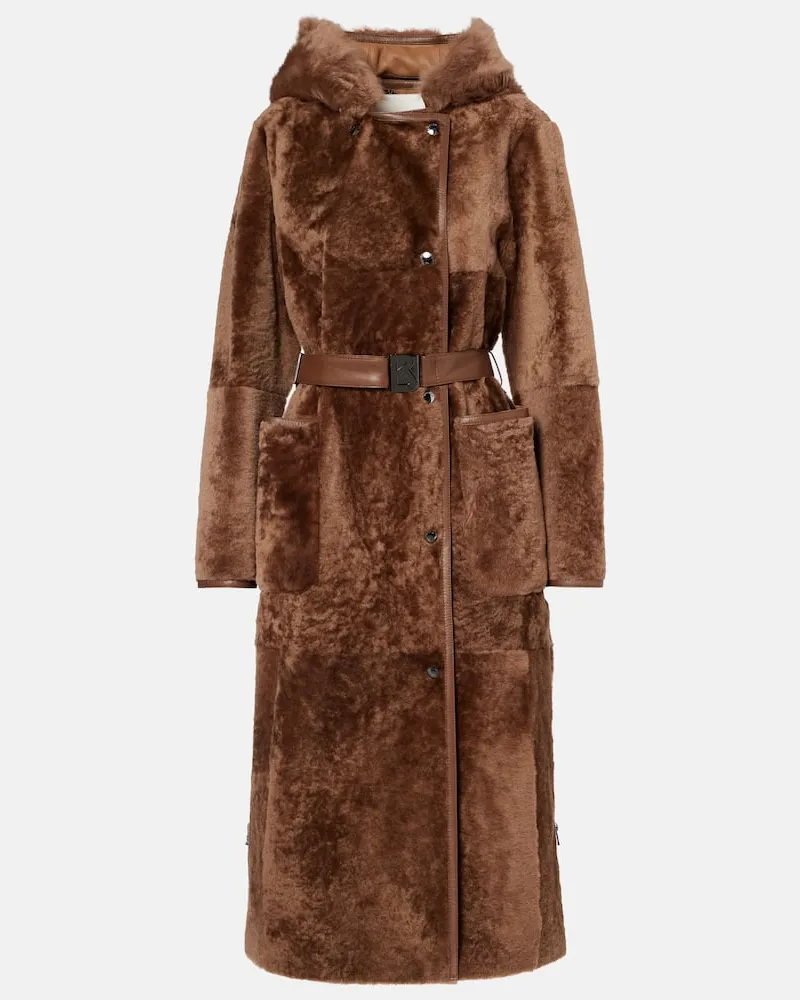 Bogner Mantel aus Shearling Braun