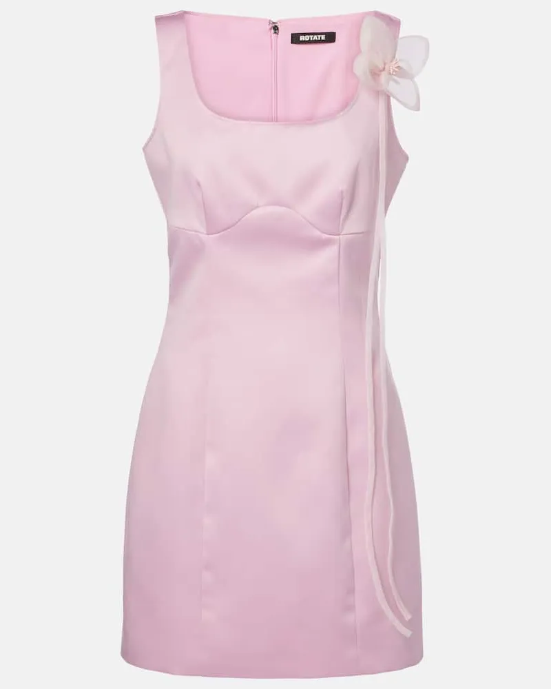 ROTATE Birger Christensen Minikleid aus Satin Rosa