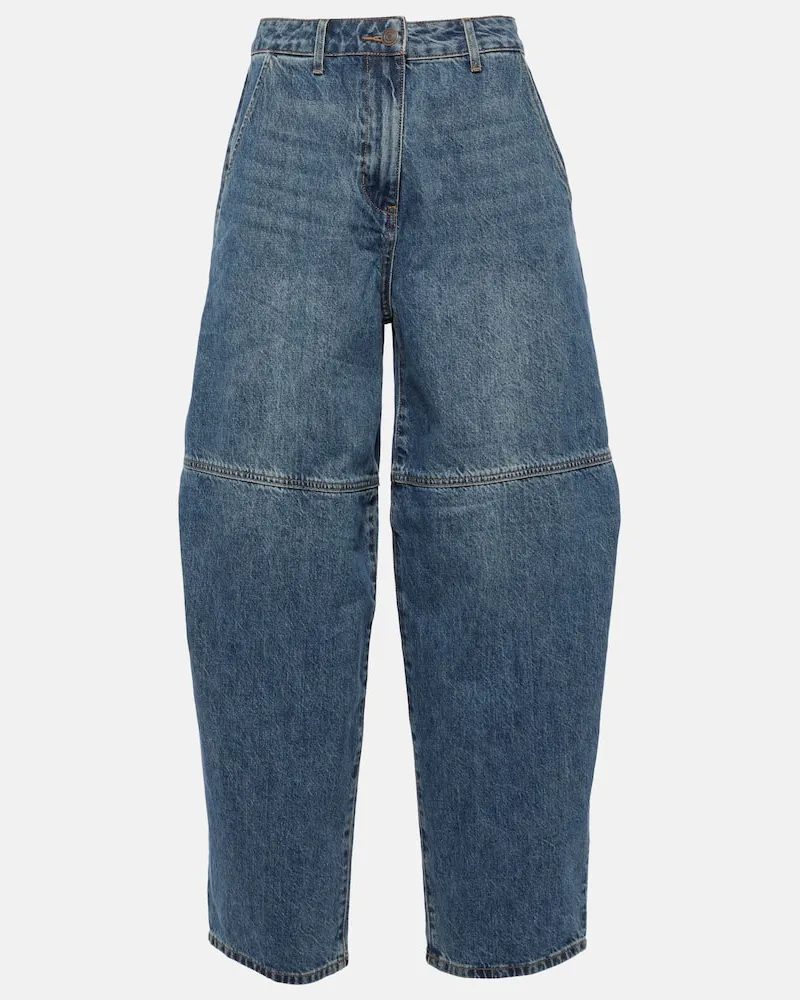 Co High-Rise Barrel Jeans Blau