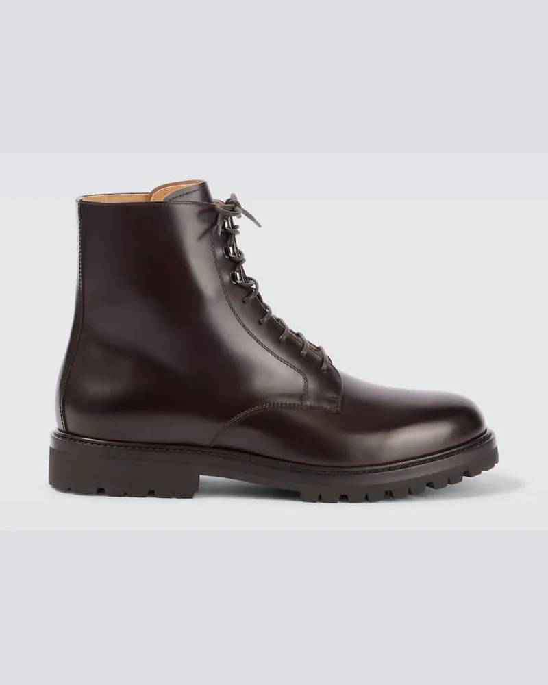 Brunello Cucinelli Schnürstiefel aus Leder Braun