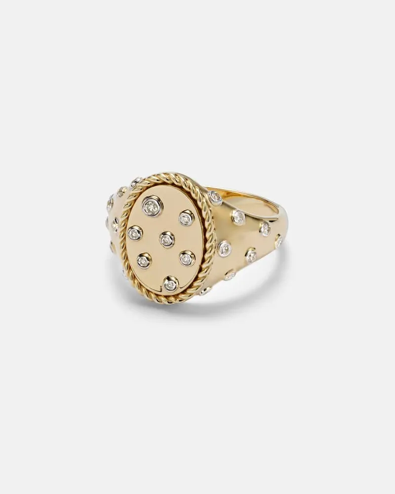 Yvonne Léon Yvonne Léon Ring Plumetis aus 9kt Gelbgold (375/1000) mit Diamanten Gold