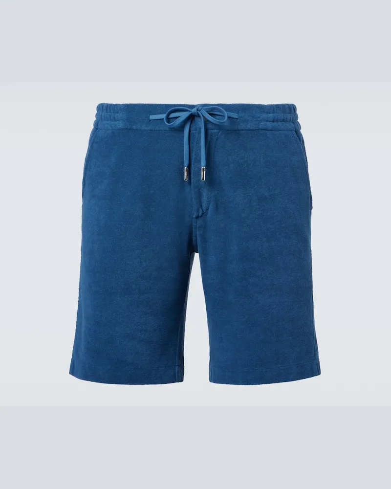 Fedeli Shorts aus Frottee Blau