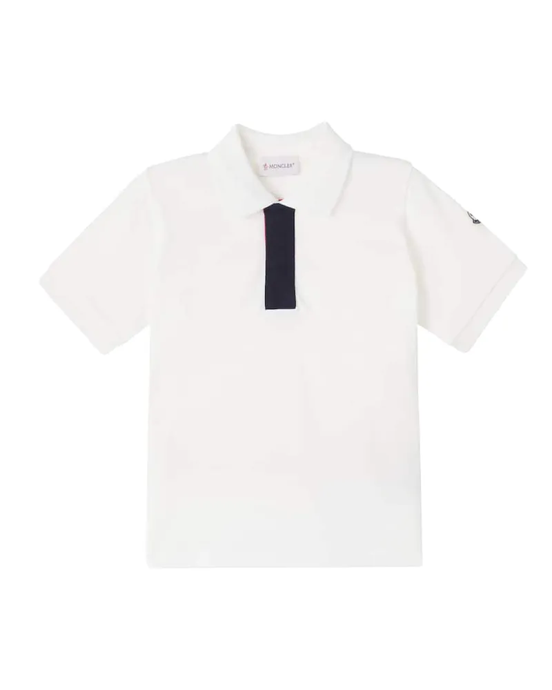 Moncler Hemd aus Baumwoll-Piqué Weiß