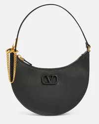 Valentino Garavani Schultertasche VLogo Signature aus Leder Schwarz