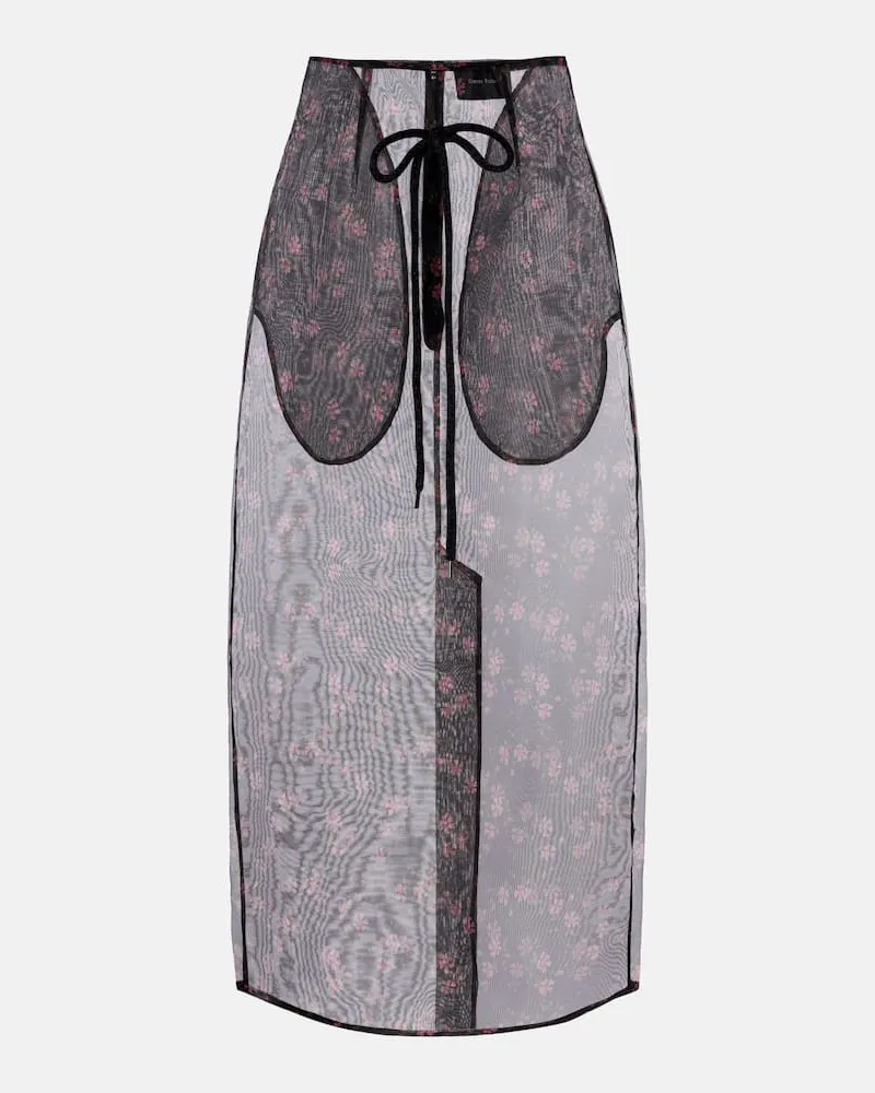 Simone Rocha Bedruckter Midirock Schwarz