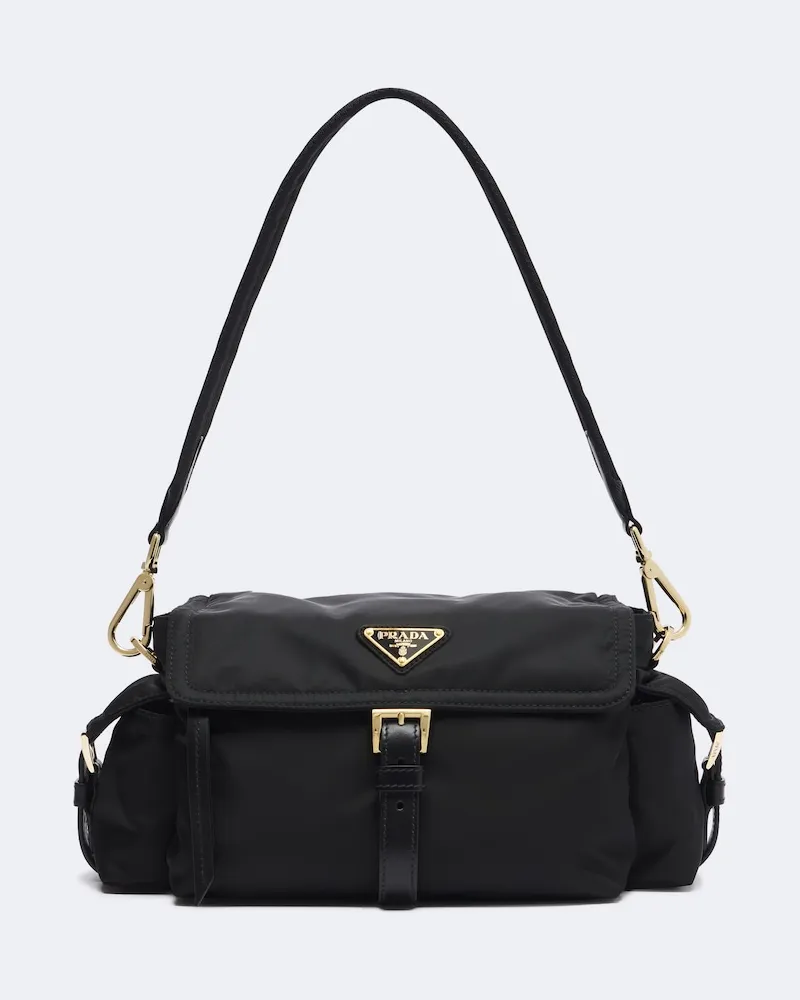 Prada Schultertasche Prada Explore Medium aus Re-Nylon Schwarz