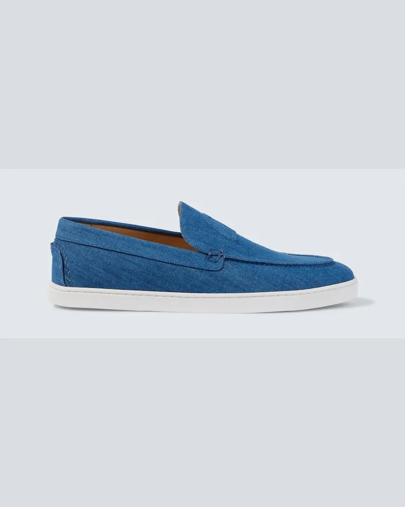 Christian Louboutin Slip-Ons Varsiboat aus Denim Blau