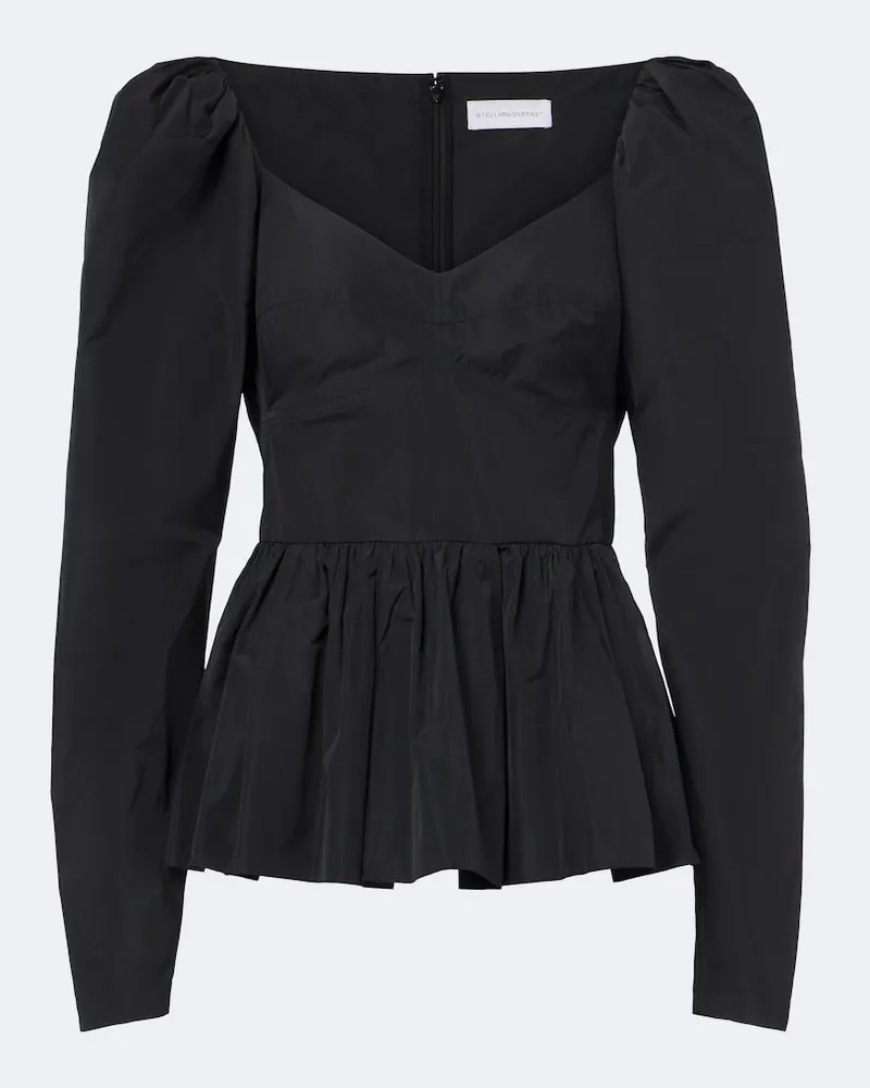 Stella McCartney Top aus Taft Schwarz
