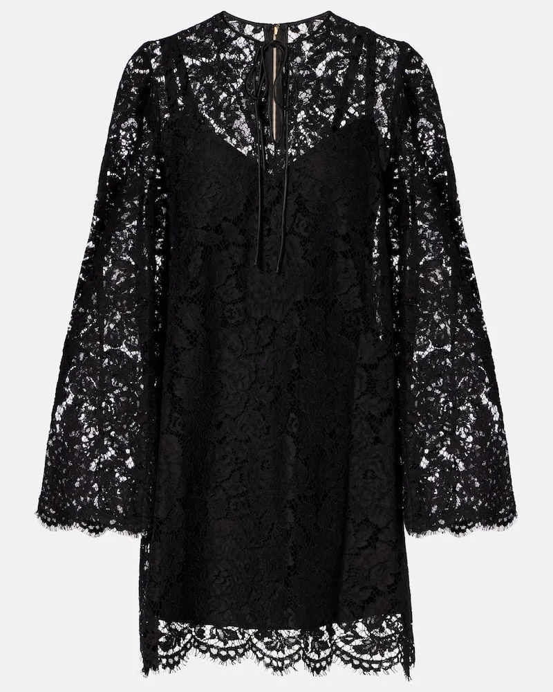 Dolce & Gabbana Minikleid aus Spitze Schwarz