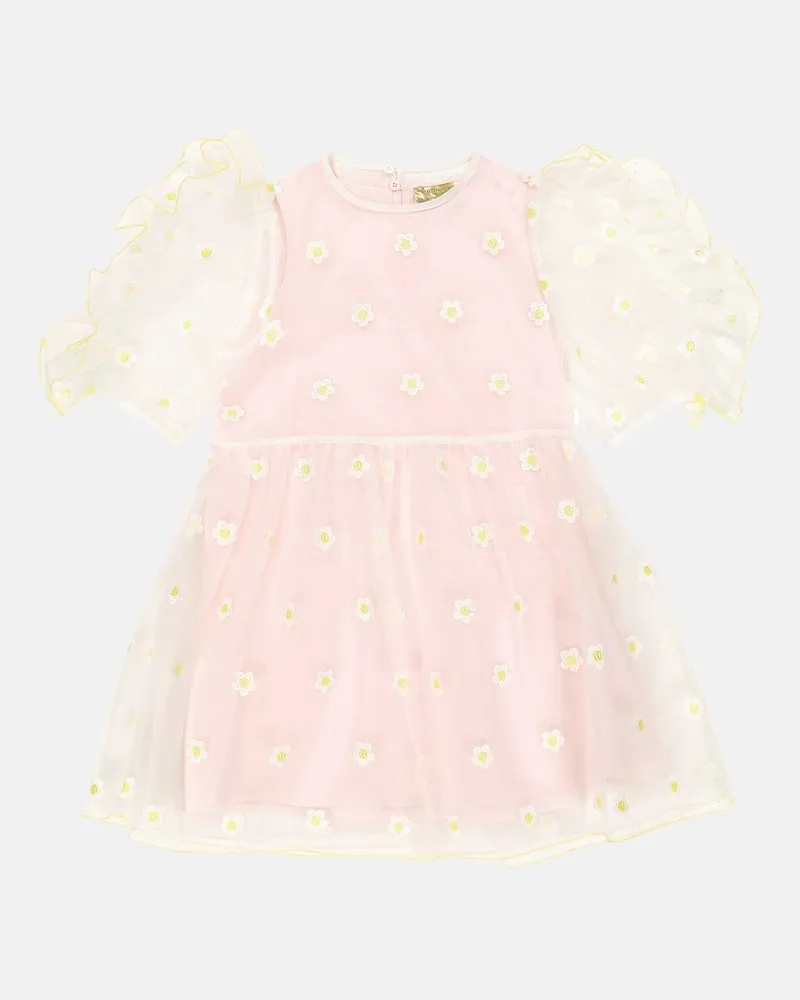 Stella McCartney Kids Besticktes Kleid Weiß