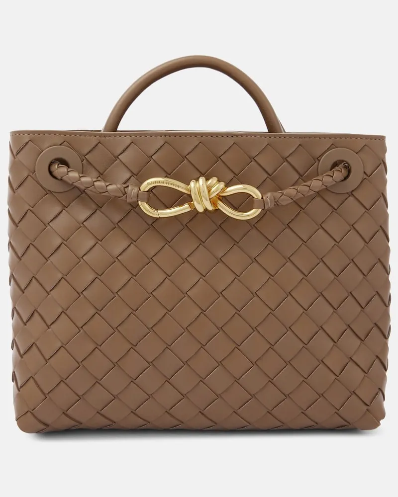 Bottega Veneta Tote Andiamo Small aus Leder Braun