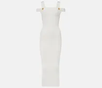 Geripptes Midikleid aus Jersey