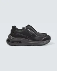 Prada Sneakers Systeme aus Leder Schwarz